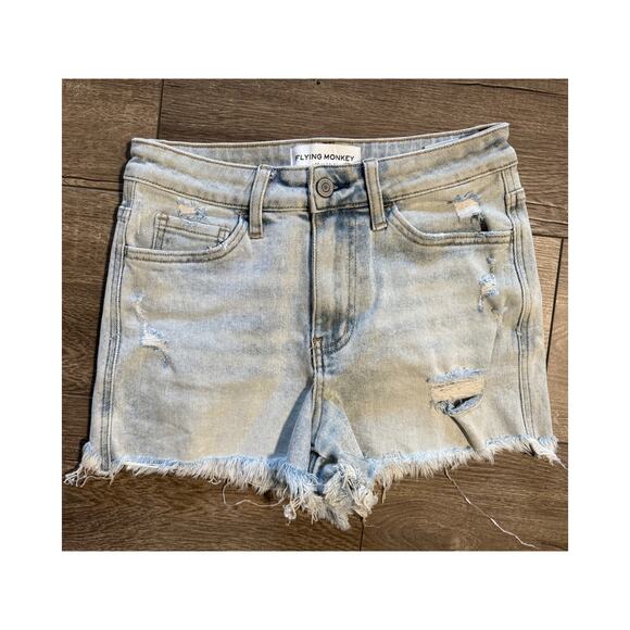 Flying Monkey High Rise Shorts Cut Off Distressed Size 26 - Picture 1 of 3